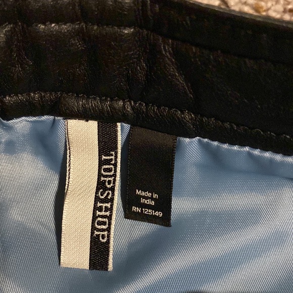 Topshop genuine leather skirt - Picture 3 of 6